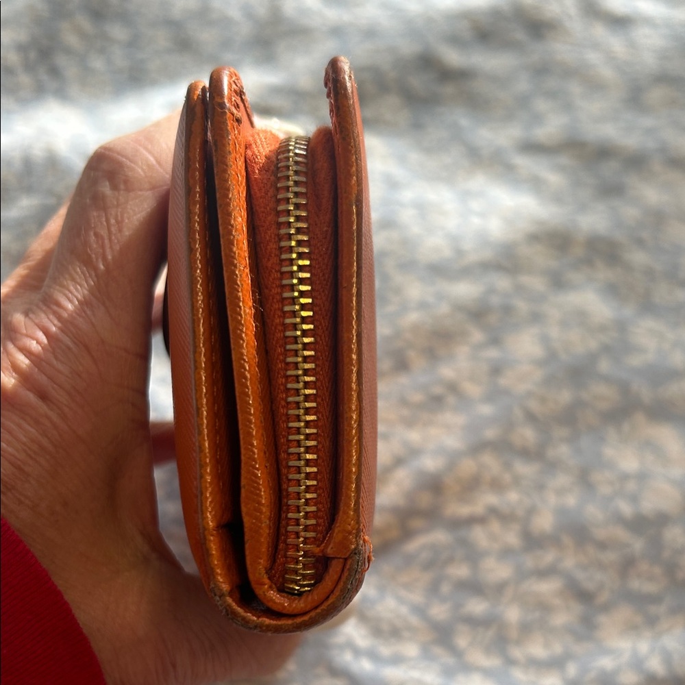 Prada Tangerine Leather Wallet - Picture 3 of 14